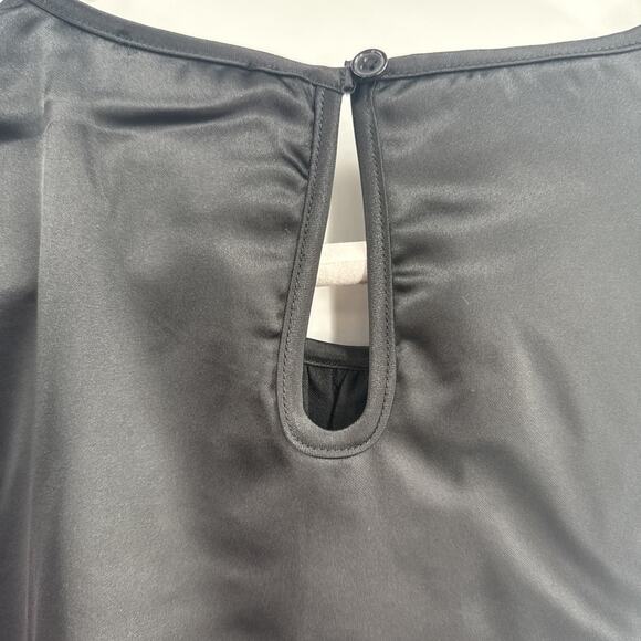 The Drop Women's Tanya Shirred-Neck Bubble Tank Black-Medium With Tag *READ... - Picture 9 of 14